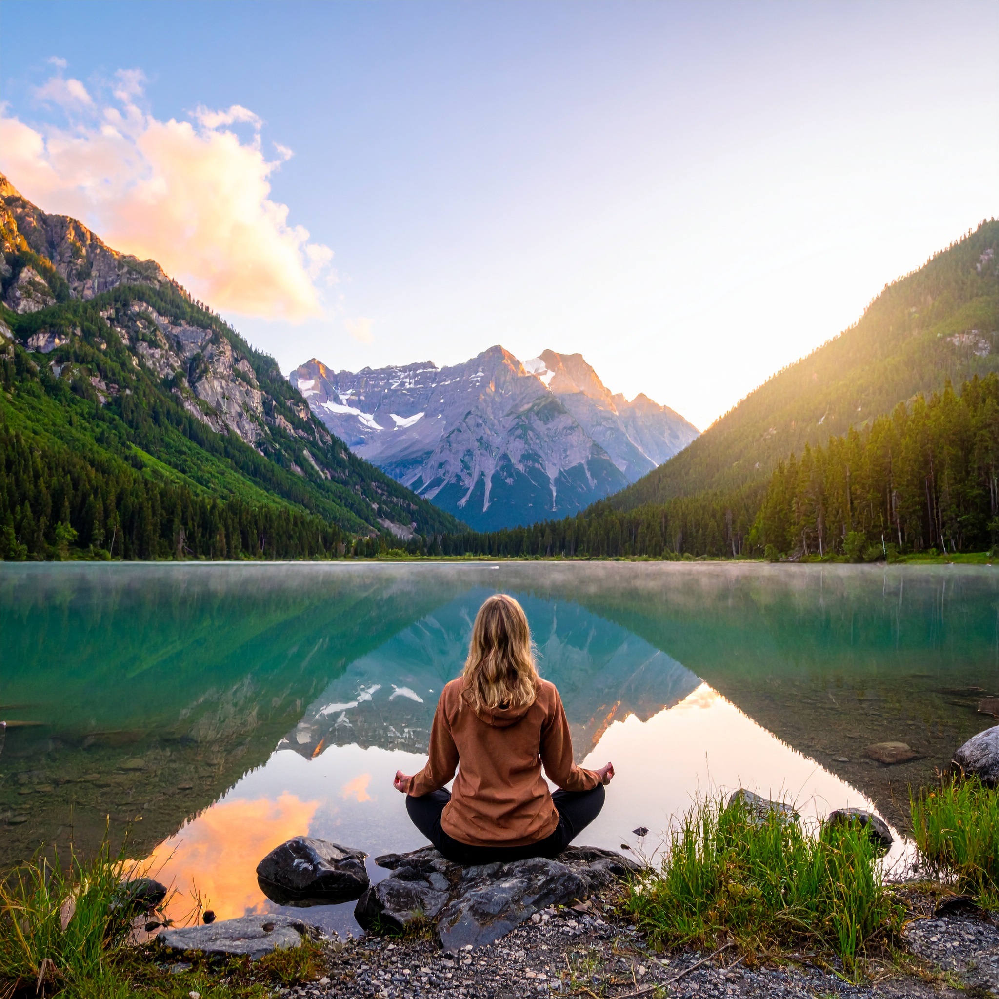 Pokojná meditačná scéna